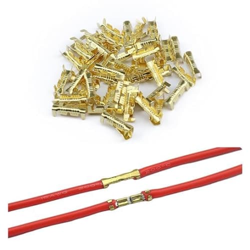 E&K726 Crimp Terminals, 200 Pieces, for Wiring Connections, Wiring Processing, Crimping, DIY, Car Wiring, 0.3-1.5mm Wires