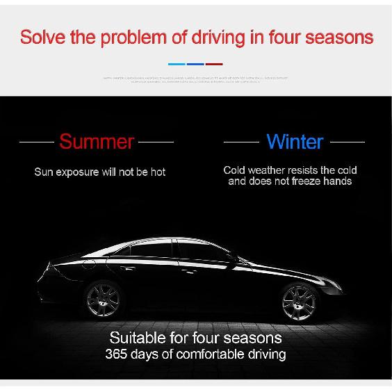 Car Steering Wheel Cover, Microfiber PU Leather Elastic Carbon Fiber Auto Steering Wheel Protector, 15 Inch Breathable Anti-Slip For Women Men, Car