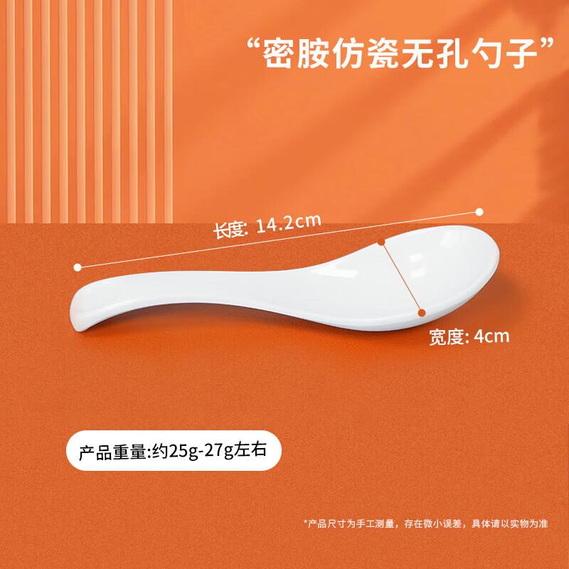 White Melamine Dining Spoons (10-Pack)