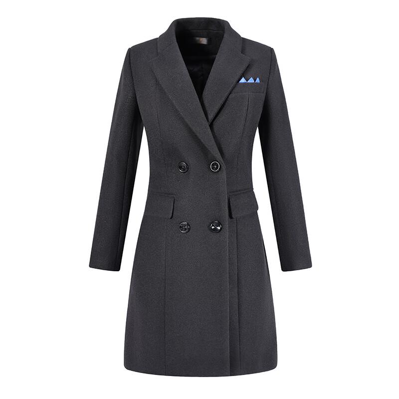 Women's Mid-Length Padded Wool Blend Coat
