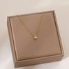 High-End Heart & Geometric Titanium Steel Clavicle Necklace for European & American Markets