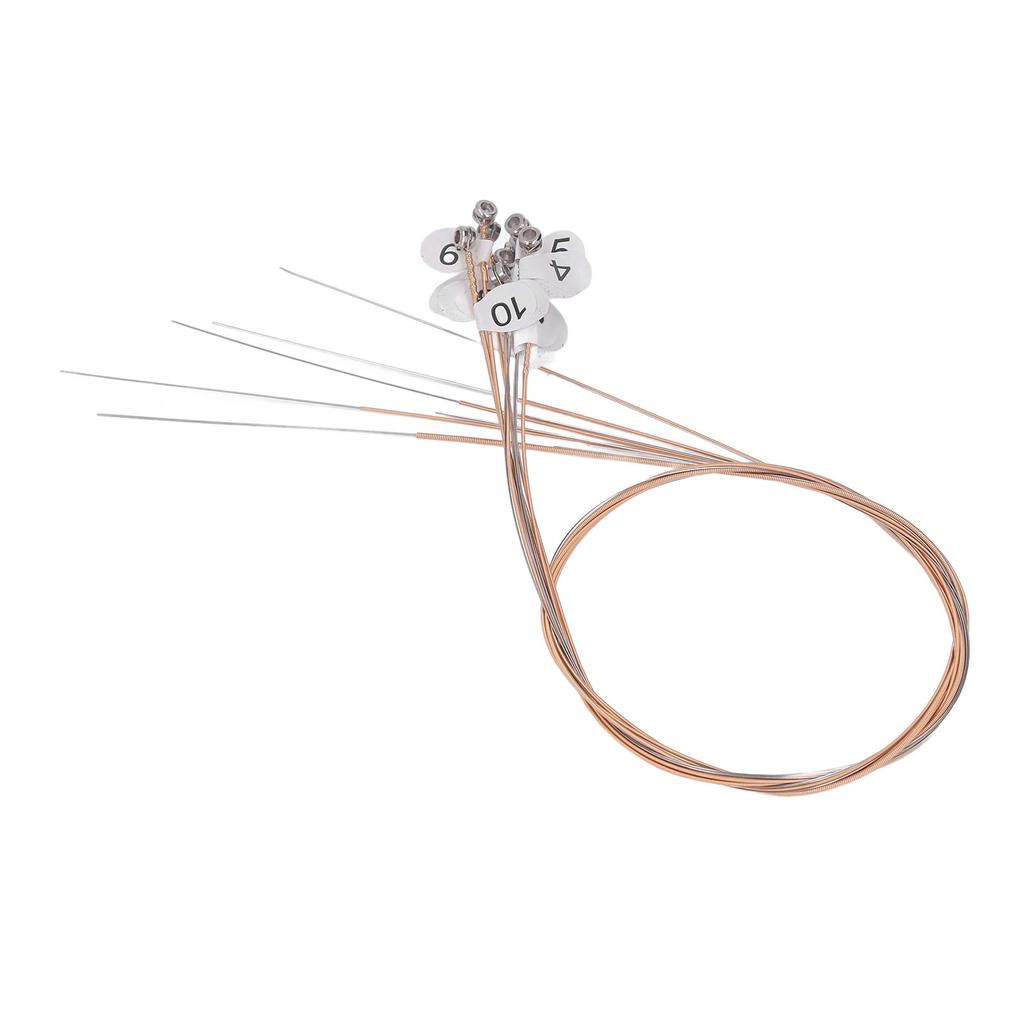 10 STÜCKE Lyra Harfe Stahlsaite Verschleißfestigkeit Einstellbarer Ton Harfensaitensatz zum Ersetzen