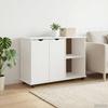 Rollcontainer mit Rädern Weiß 100 x 39 x 65,5 cm Massivholz Kiefer