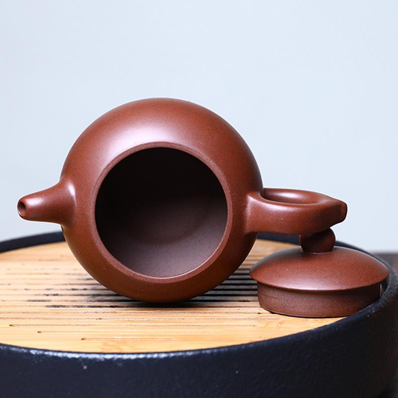 Tetera semihecha a mano con mineral crudo, tetera de arcilla morada para té, tetera Puer y juego de tazas, tetera Gaiwan oriental marroquí.