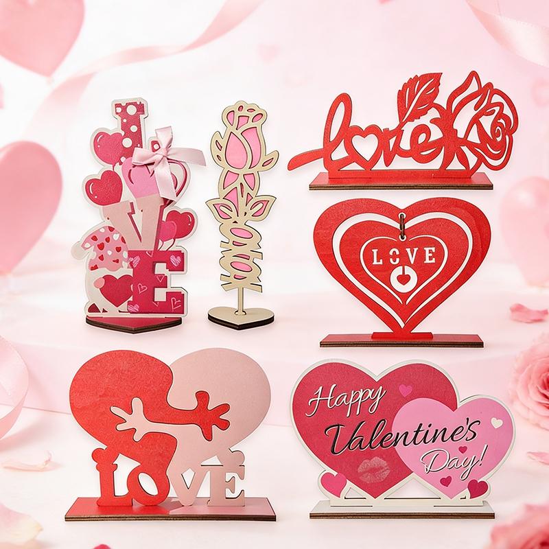 Valentine'S Day Desktop Love Decoration Ornament Candlelight Dinner Couple Party Gift Banquet Cake Set Souvenir Valentine's