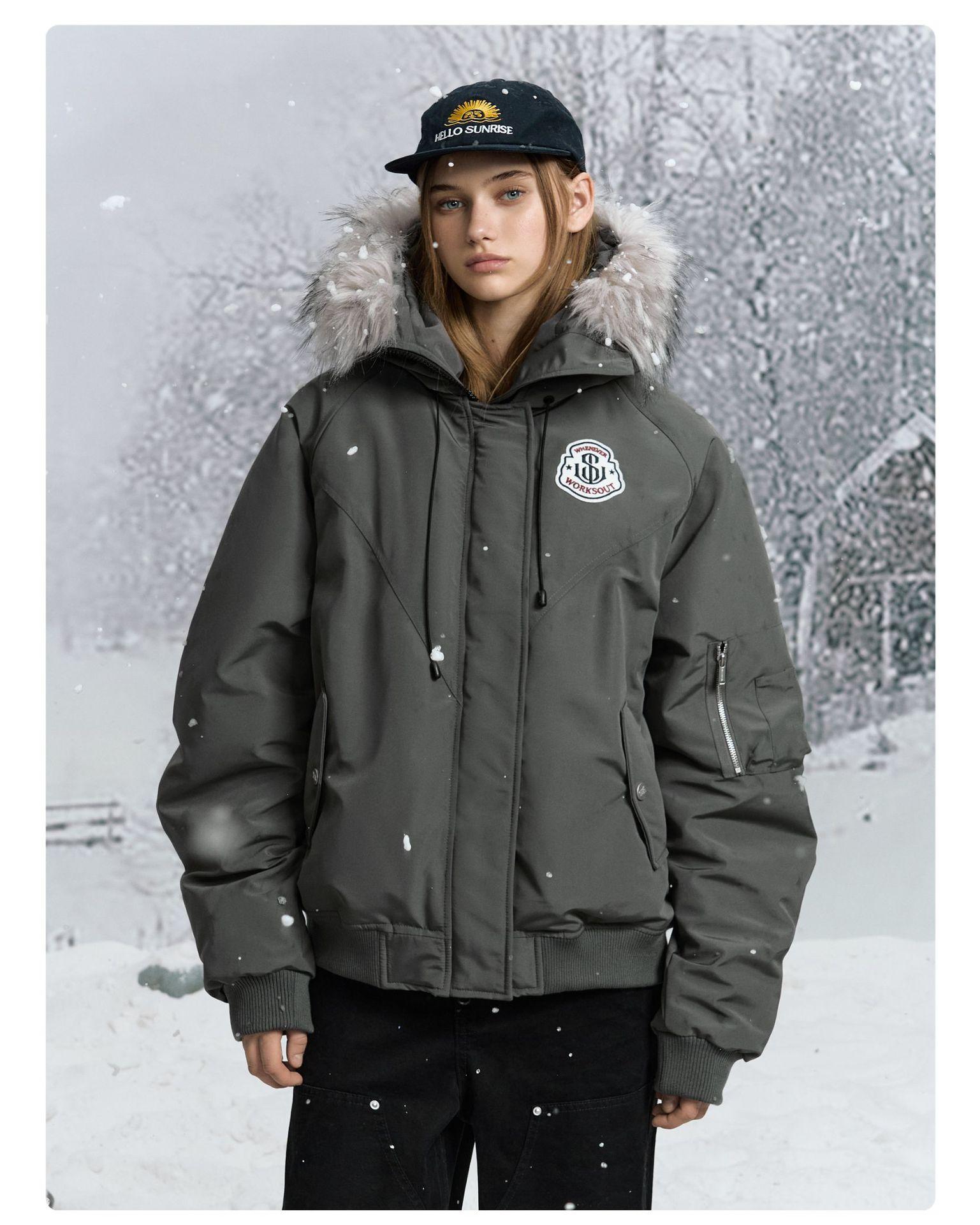 

Новый пуховик для женщин на зиму, утолщенный комбинезон, маленькая корейская пара, большой меховой воротник, стеганая куртка XL