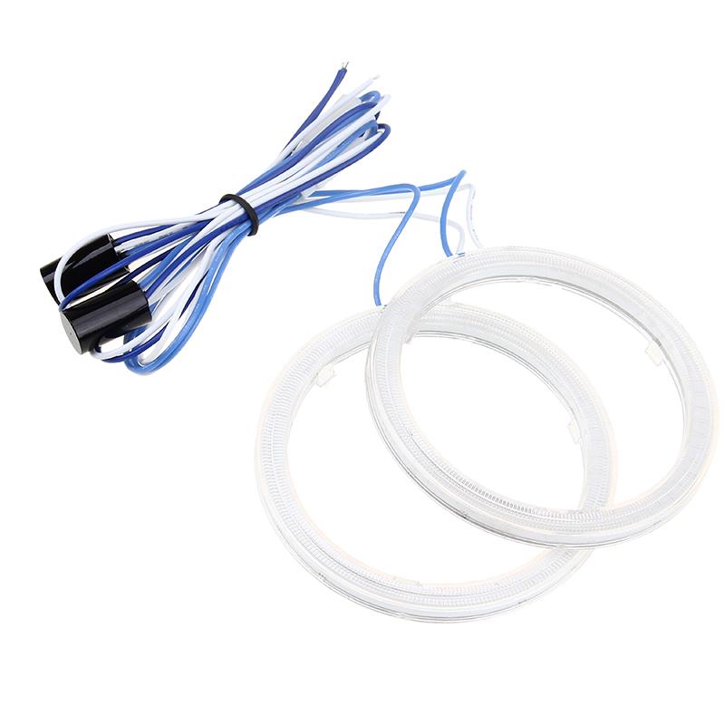 1 Pair 85/95mm COB Halo Ring Bulb Daytime Running Headlight Lamp Car LED Angel Eyes Light Yellow/Blue/White Accessories