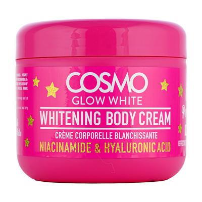 Cosmo Glow White Aufhellende Körpercreme 300g | Für jünger aussehende Haut | Aufhellende Hautpflege | Für Unisex | Rosa