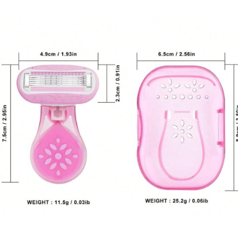 5PCS Women Safety Razor Blades 5-Layer Stainless Steel Blades for Face/ Leg/ Armpit/ Bikini Beauty Hair Removal Shaving Portable Lady Manual Shaver