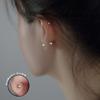 Earlobe Stud Earrings with Silver Pins, Mini Ear Bone Studs, Sleep-friendly, No Need To Remove, Double-headed Threaded Earrings