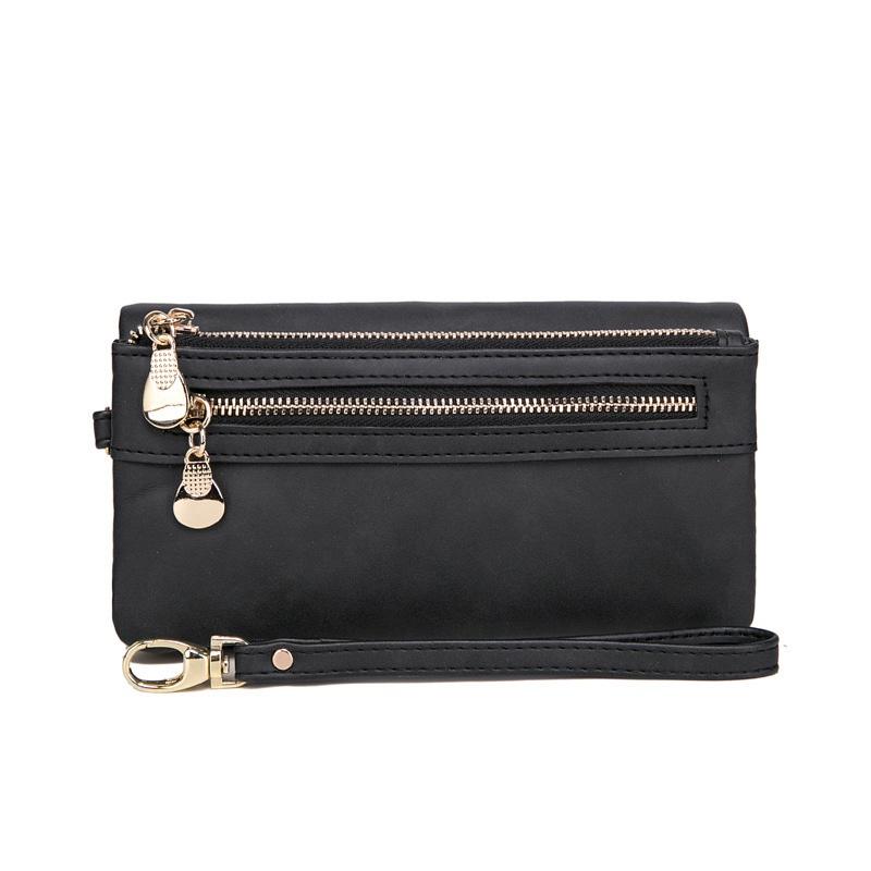 IELGY Женский многофункциональный длинный кошелек в корейском стиле розовый — фото 5