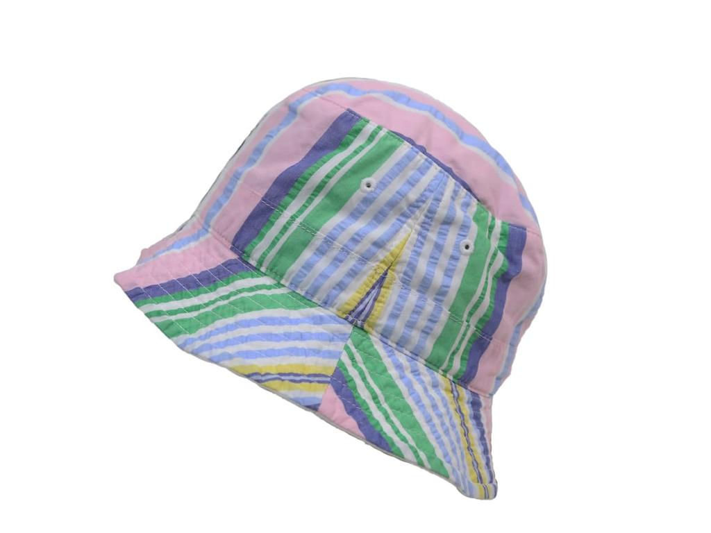 (Polo Ralph Lauren) Men's and Women's Multi-Stripe Cotton Bucket Hat Cap 01080097-LXL-MULTI [Used]