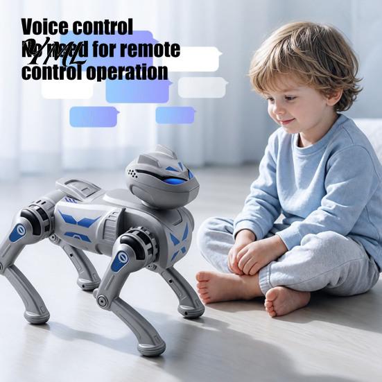 Educational Robot Dog Remote Control Toy, Voice Programmable Smart Electric Interactive STEM Toy RC Mechanical Puppy for Toddlers Boys Girls Robotic