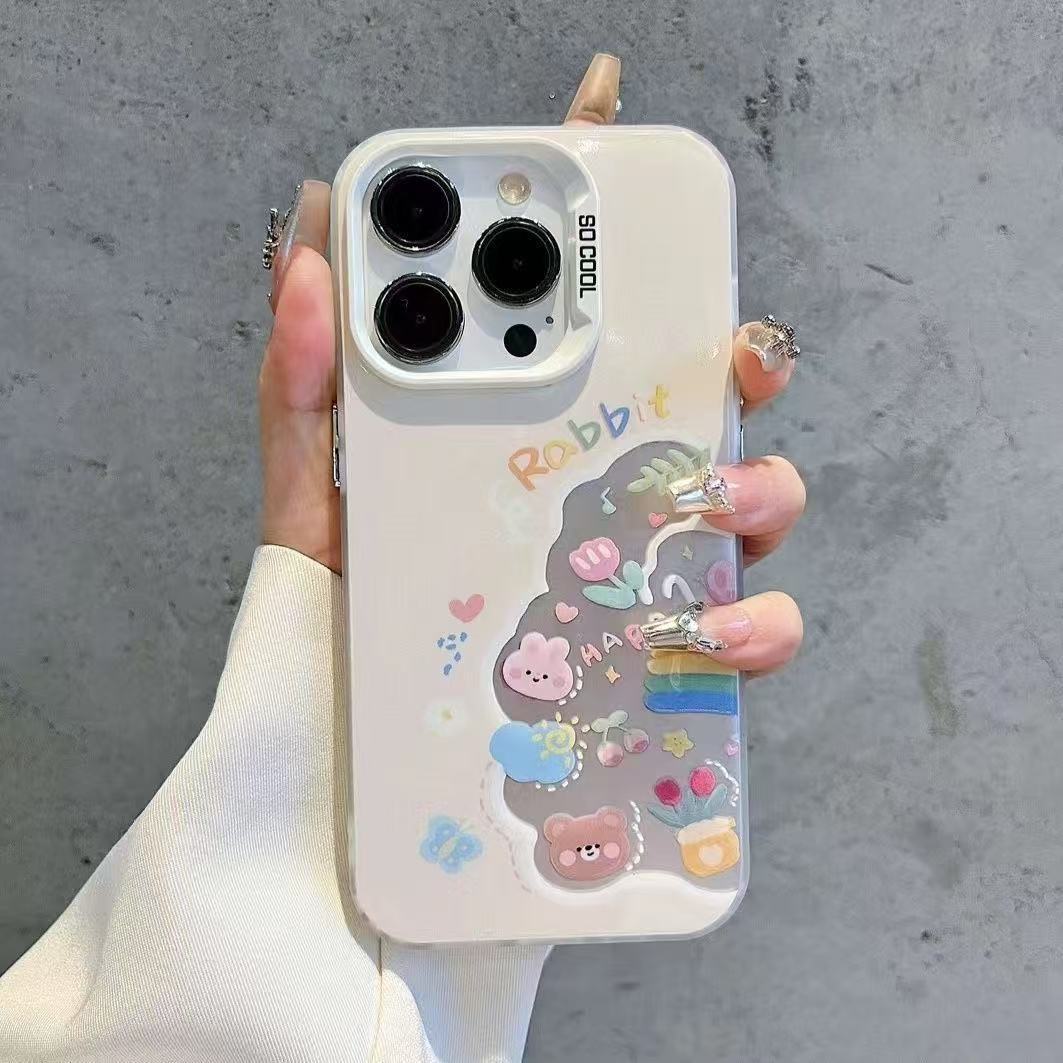 

Подходит для чехлов для телефонов Apple 16promax, мультяшный 15pro, европейский и американский стиль 14/13, Mini 12 Plus iphone7p/8p