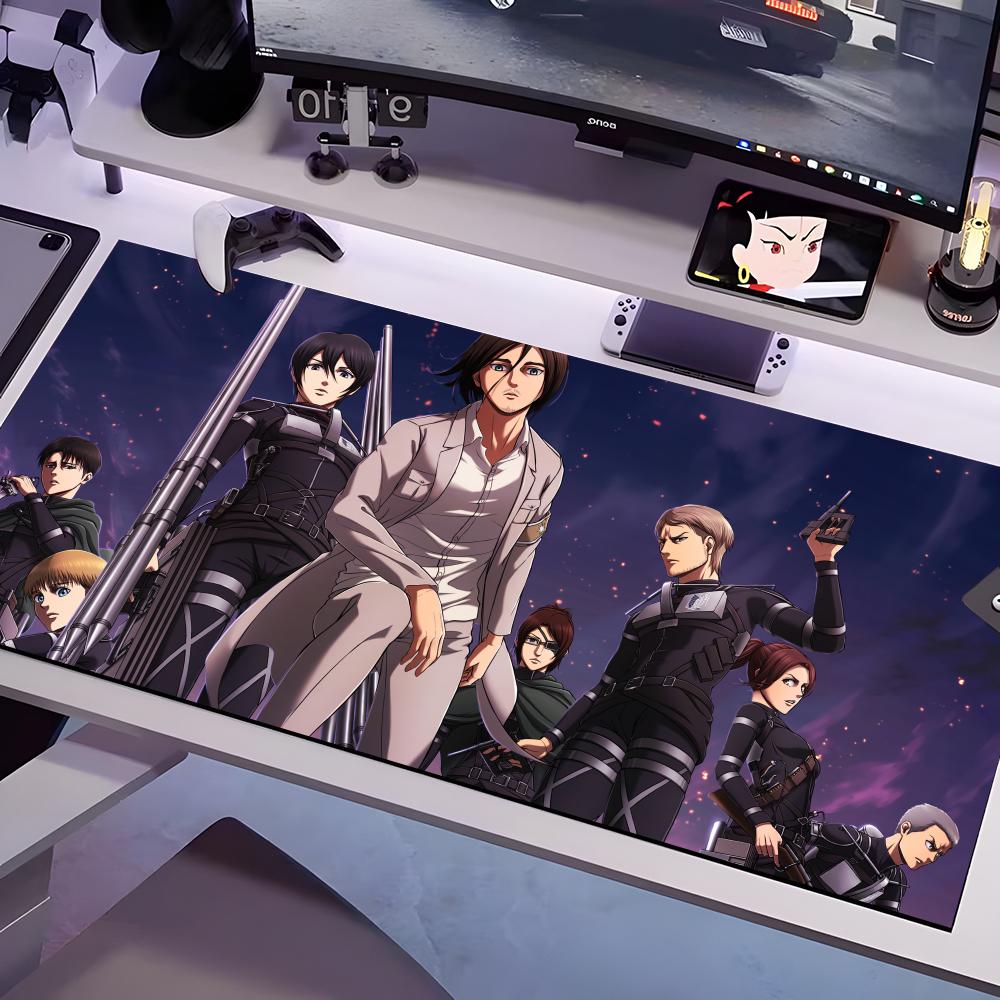 Levi Ackerman Mouse Pad Multiple Sizes Large Square Computer Office Game Table Mats Rubber Anti-slip Mousepads
