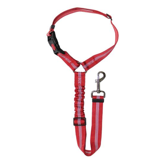 Pet Seat Belt Elastic Reflective Stitching Nylon Dog Cat Adjustable Safety Harness