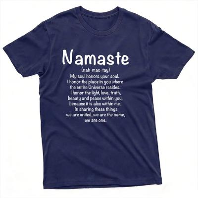Namaste Yoga Zitat Sommer Herren T-Shirt Spirituelles Design Freizeitkleidung für Yoga Meditation und den täglichen Gebrauch T-Shirt tragen