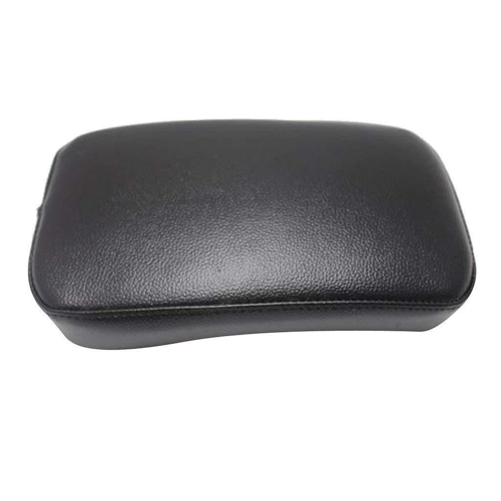 Karun Motorcycle Pillion Pad Seat with 6 Suction Cups, Artificial Leather, for Dyna, Sportster, Softail, and Touring