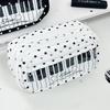 Astuccio Carino con Stampa Tastiera di Pianoforte Grande Capacità Multi-Scomparti Borsa Portatile per Cancelleria per Adolescenti Uso Scolastico