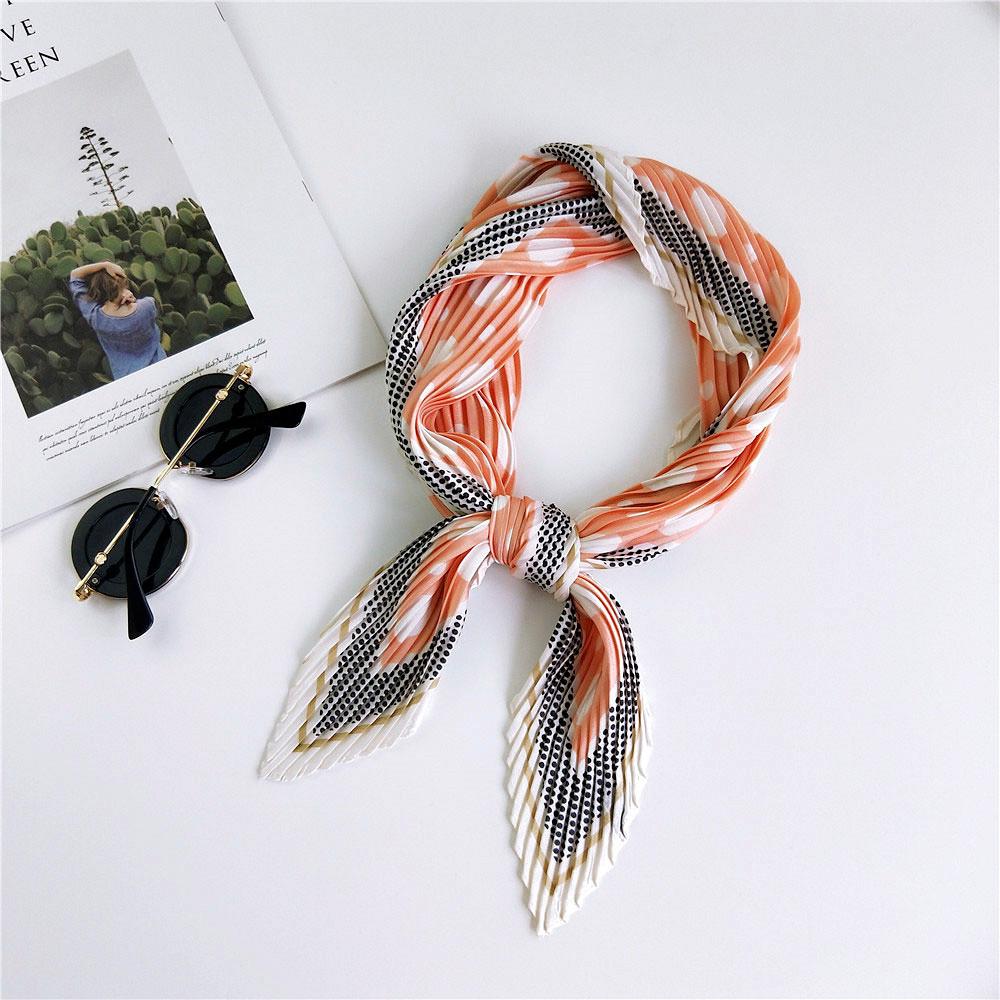 Decorative Simple Texture Silk Scarf Women'S New Style Spring And Autumn Summer Fashion Versatile Headscarf Work Scarf