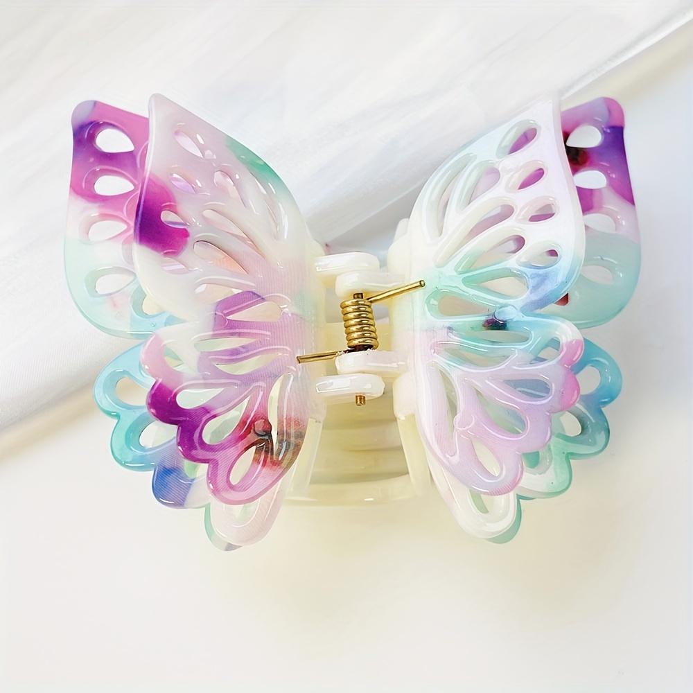 New 3-layer butterfly wing hair clips, medium-sized and colorful. Firm grip, ideal for weddings, parties and travel.