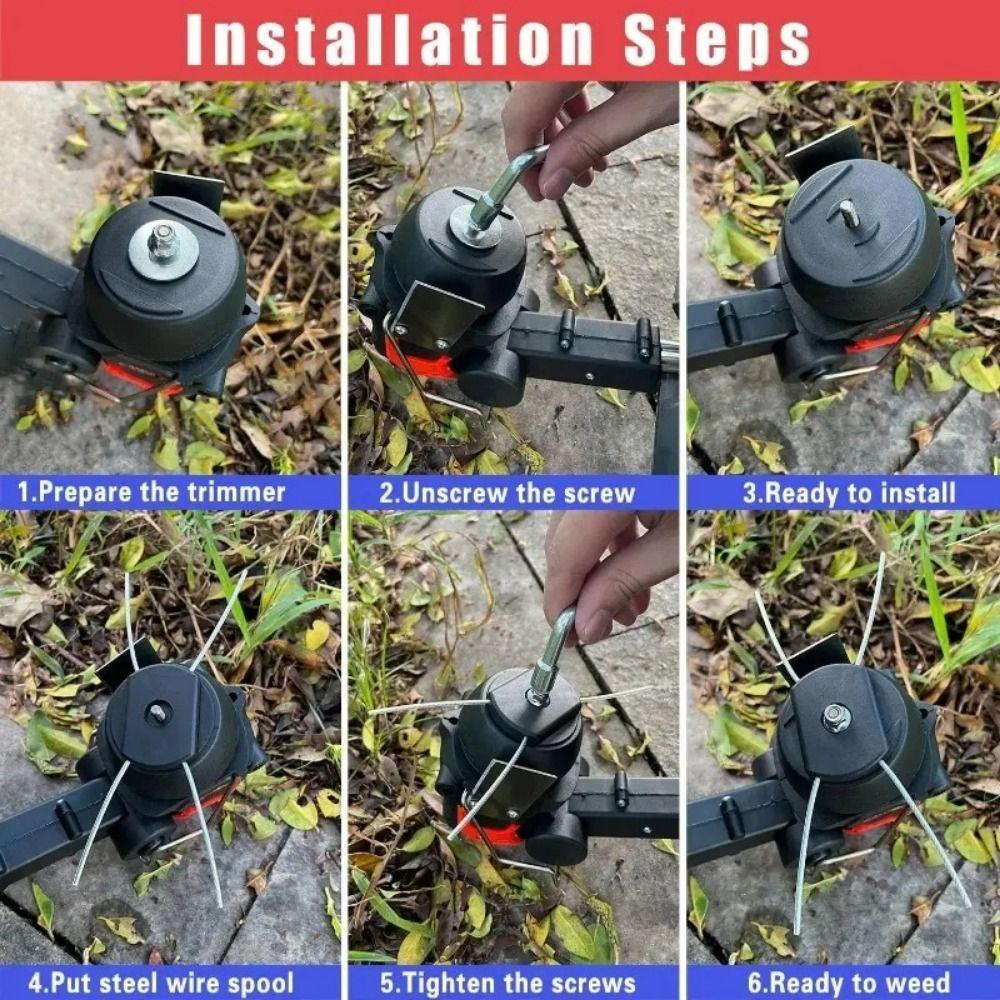 2Pcs Easy To Install Grass Trimmer Head Wear-resistant Universal Weeding Head  Wire Cutting Weeding