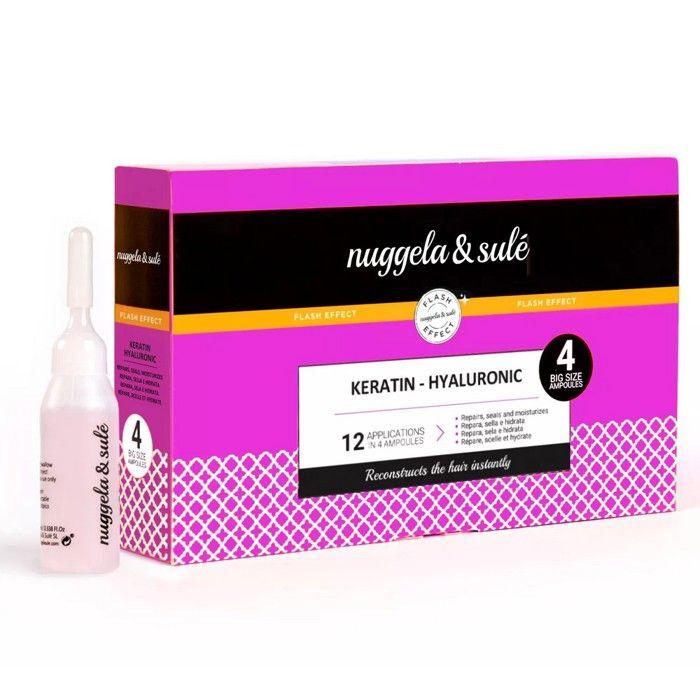 Ampoules Réparatrices - Nuggela & Sulé - Kératine - Acide Hyaluronique - 4 x 10 ml