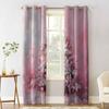 Christmas Pink Oil Painting Christmas Tree Retro Blackout Curtains For Living Room Bedroom Window Treatment Blinds Drapes
