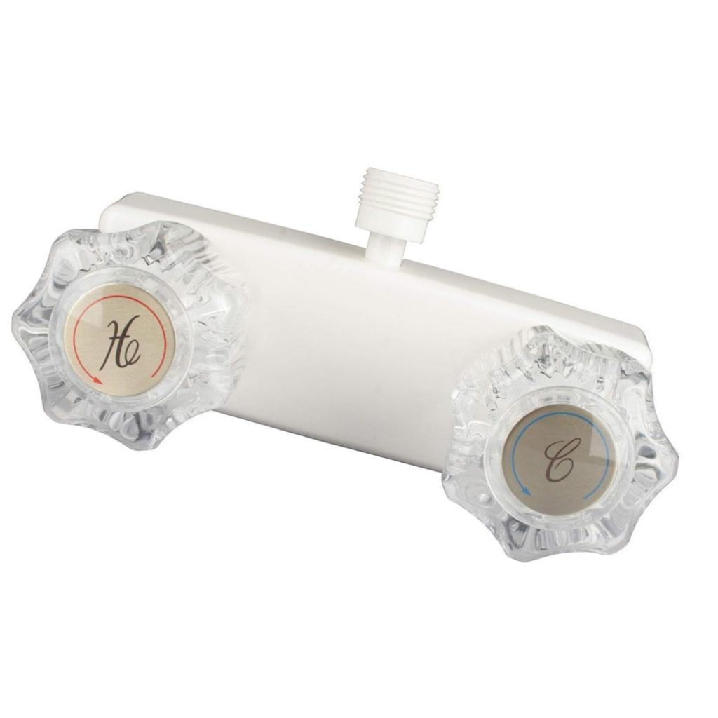 Campers Shower Faucet with Double  Handle Plastic Shower Faucet Simple To Operate Shower Control for Indoor & Outdoor Us