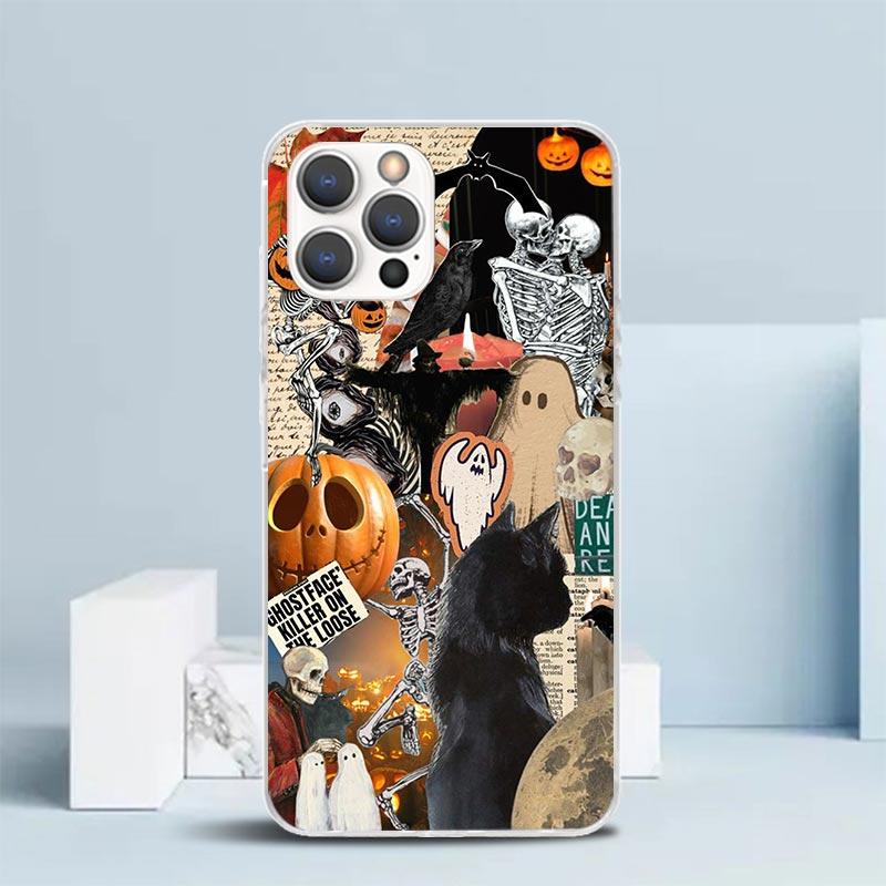 October Fall Halloween Spooky Pumpkin Phone Case For IPhone 16 17 Air 16E 15 14 Plus 13 Mini 12 11 Pro Max 7 8 + SE 2020 Soft TP