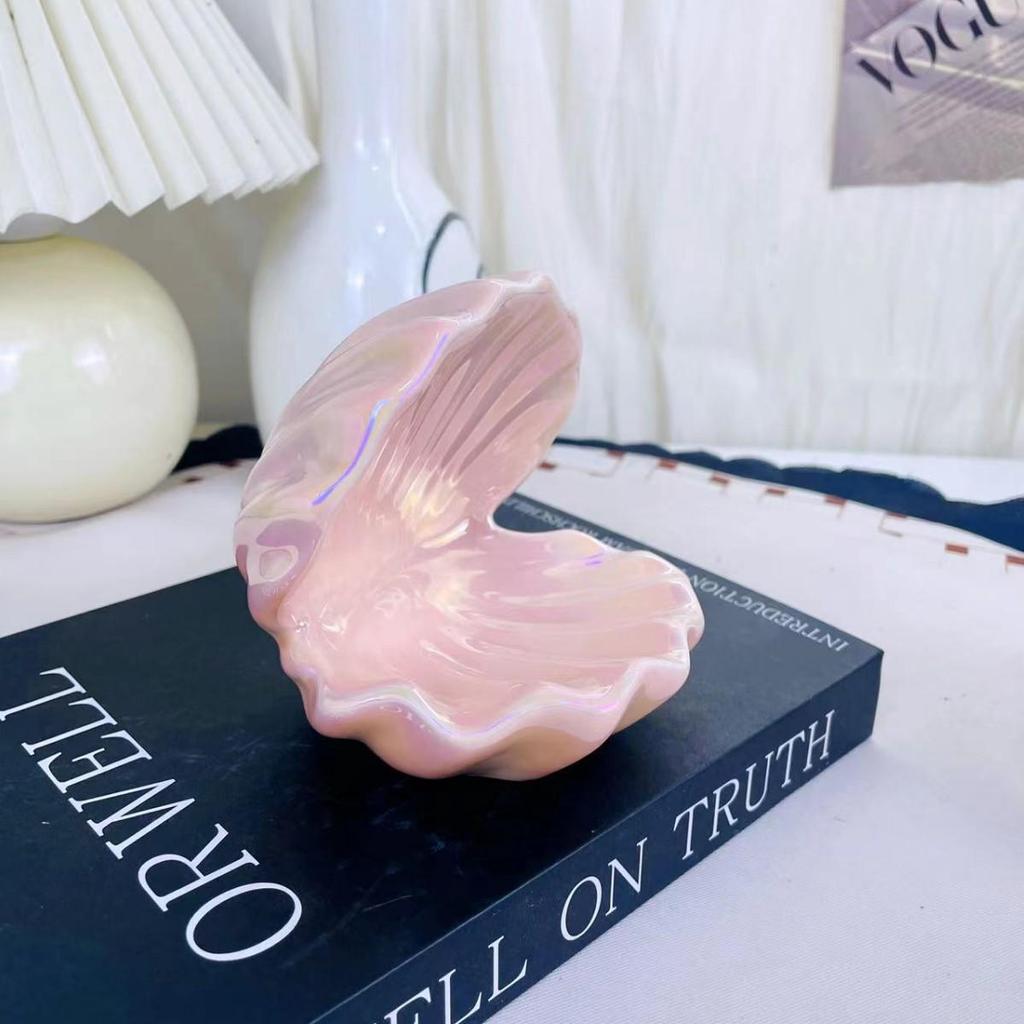 Luminous Pearl Shell Jewelry Box & Dreamy Ceramic Lamp