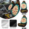 2pcs New Year Celebration Vintage Clock Pattern Car Seat Covers | Comfortable, Easy To Install, Universal Fit For Sedan And SUV