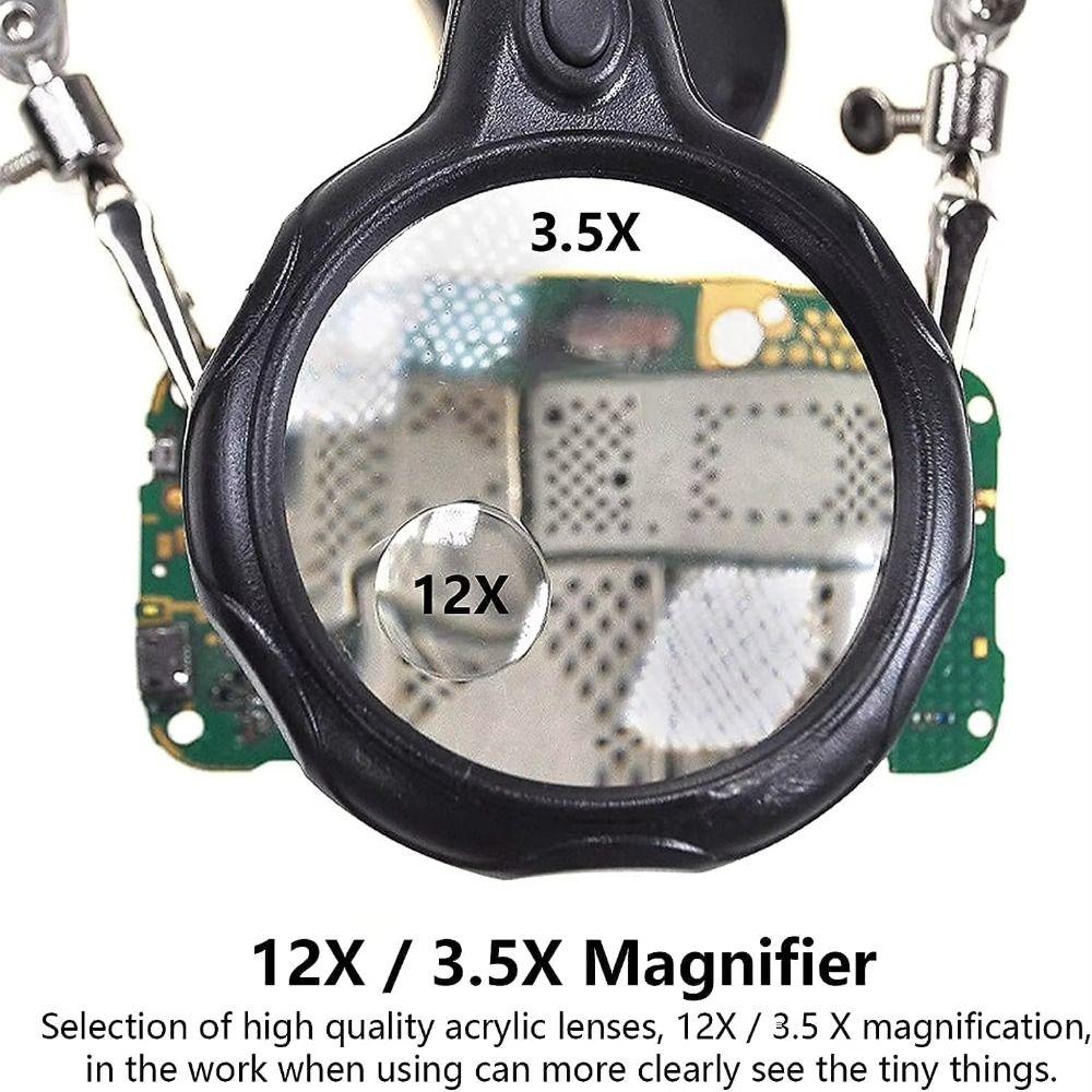 with LED Light Welding LED Magnifier Adjustable Soldering Magnifier  DIY Projects