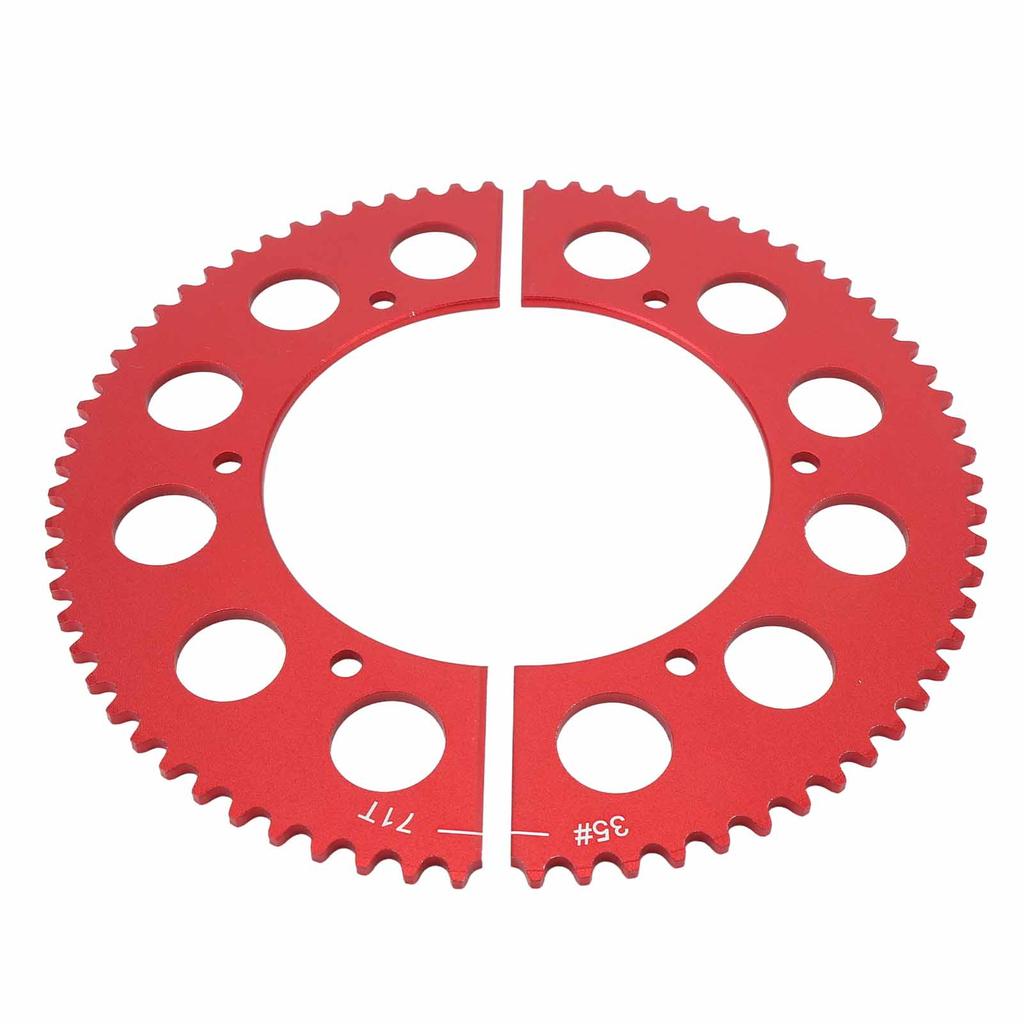 35 Chain 71 Tooth Split Sprocket Low Friction Aluminium Alloy Lightweight for CT200U BT200X CT100U