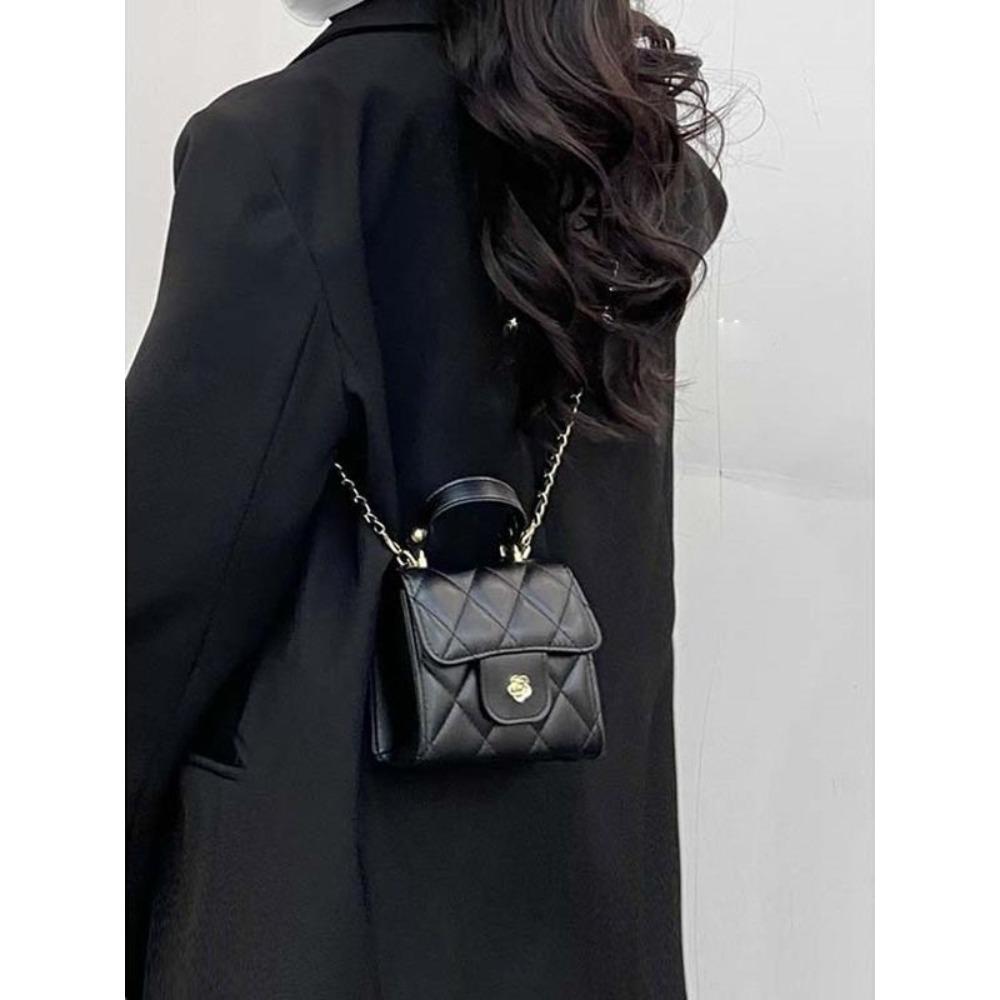 Новая мини-сумка женская маленькая ароматный стиль нишевая мода универсальная бриллиантовая цепочка сумка на плечо сумка-мессенджер