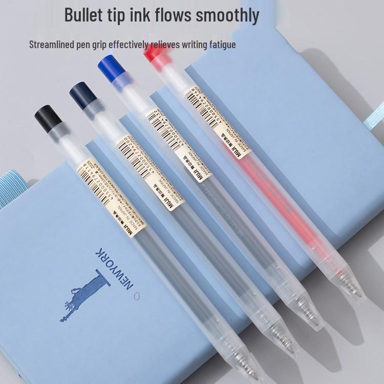 Гелевая ручка MUJI 0,5 мм, черная, нажимная, со стержнем 0.5mm