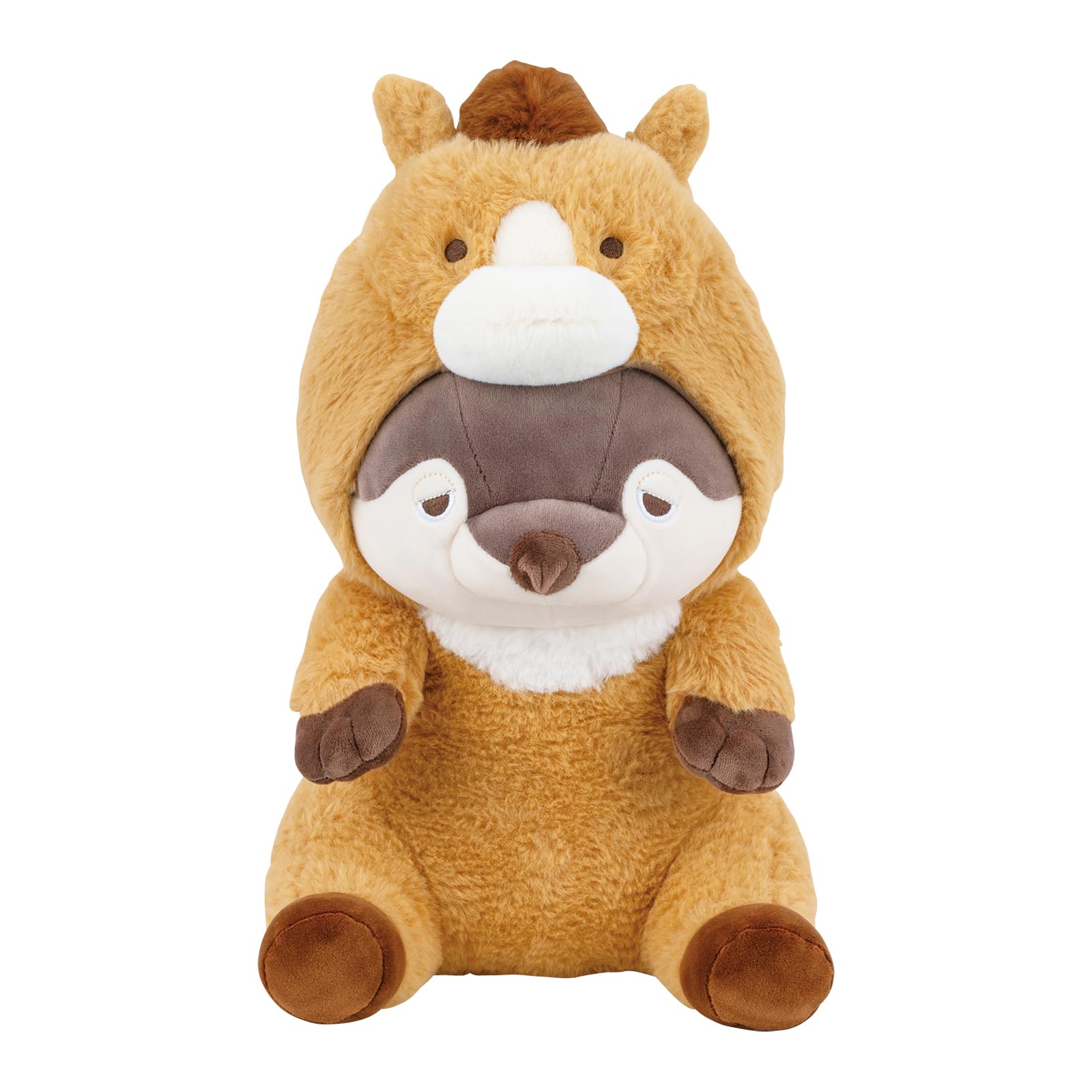 

Livheart Hooded Sitting Body Pillow, Medium, Premium Sleepy Animals, Otter Kururi (Total Length: Approx. 31cm), Horse, Zodiac Plush Toy, 37029-33