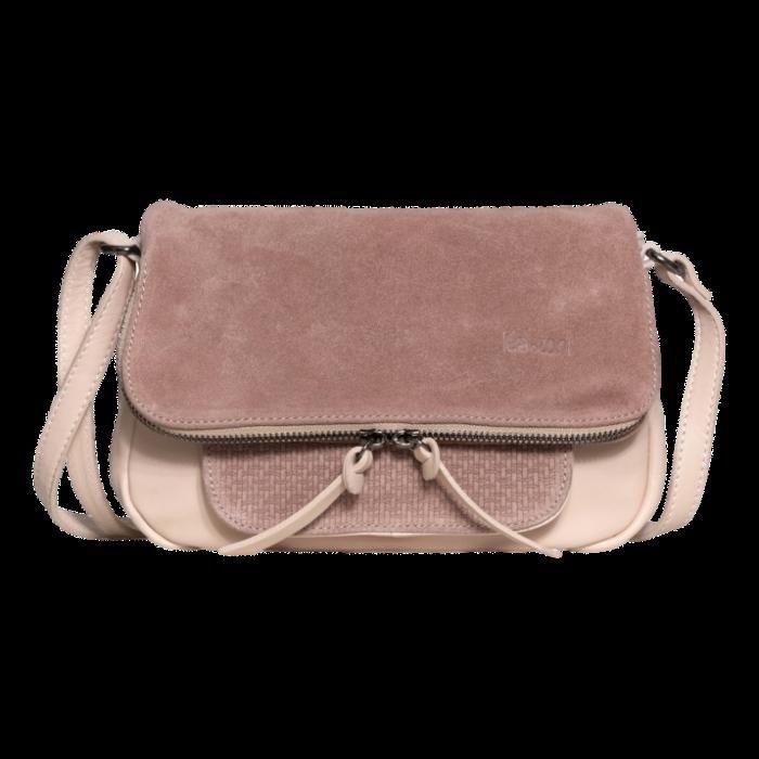 Sac bandoulière Cybeline Tri matière Léa & Toni - Nude