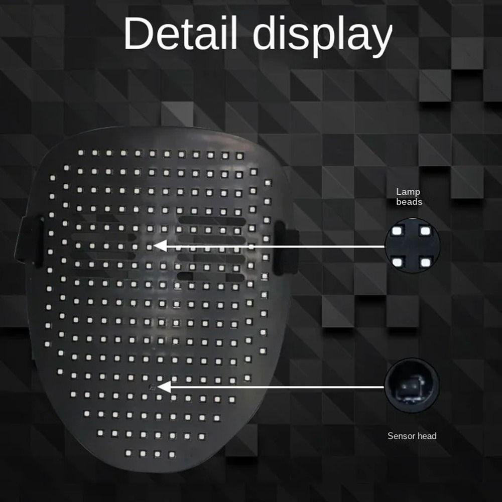 Gesture Induction Halloween LED Mask Change Face Sensing Face Masks Light Up Mask  Masquerade