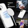 For iPhone 17 Magnetic Case 2.0mm Scratch Resistant TPU+PC Clear Phone Cover