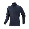 Heren Fleece Jas Met Opstaande Kraag Halve Rits Warm Buiten Sport Top Wandelen Hardlopen Winter