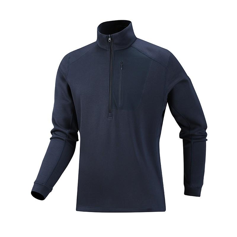 Heren Fleece Jas Met Opstaande Kraag Halve Rits Warm Buiten Sport Top Wandelen Hardlopen Winter