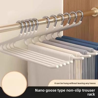 5-1pcs Goose Shaped Pants Rack for Home Use, Non Slip Pants Clip, Z-shaped Clothes Hanger, Dedicated Wardrobe, Storage and Hanging Pants Rack