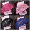 Wooden Dance Fan Double Sided Hand Painted Fan Elegant Folding Fan  Performances