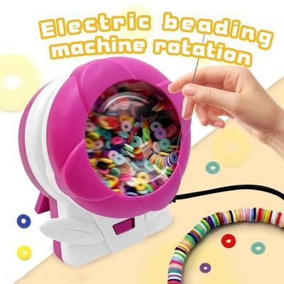 Quickly Beading Electric Bead Spinner with Needle Flat Clay Beads Beading Device Fast Spinning Professional Bead Spinner Kit