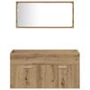 3 Piece Bathroom Furniture Set Artisan Oak Engineered Wood