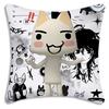 Cute l-Inoue Anime Toro Pillow Covers Cartoon Sofa Decorative Home Double-sided Printing Short Plush Cute Cushion Cover