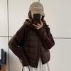 Knitted Sweater Sleeve Splicing Cotton Clothes Women's Short Winter New Small Cotton-padded Clothes Loose Coat
