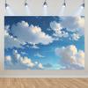 Blue Sky White Cloud Background Natural Landscape Home Party Decoration Backdrop Portrait Photography Banner Baby Shower Props