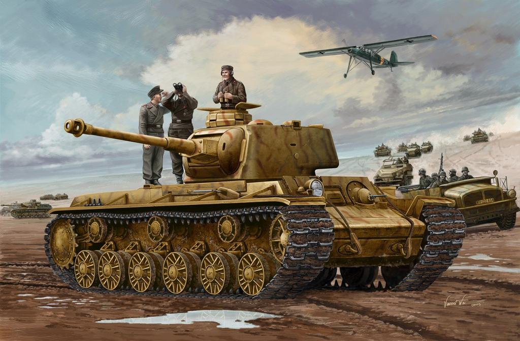 Trumpeter 1/35 German KV-1 Heavy Tank Modified/Pz.kpfw756 R Plastic Model